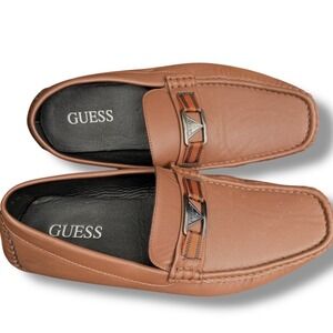 Guess Loafers Driving Moccasins Casual Slip On Shoes Tan Brown Size 10.5